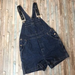 Vintage B.U.M. Equipment jean overall shorts